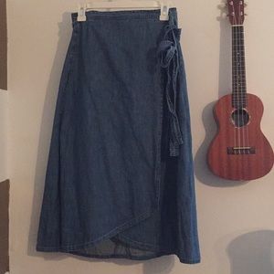 Gap denim wrap skirt